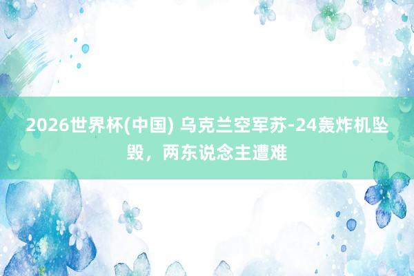 2026世界杯(中国) 乌克兰空军苏-24轰炸机坠毁，两东说念主遭难