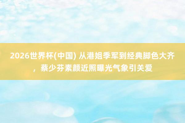2026世界杯(中国) 从港姐季军到经典脚色大齐,蔡少芬素颜近照曝光气象引关爱